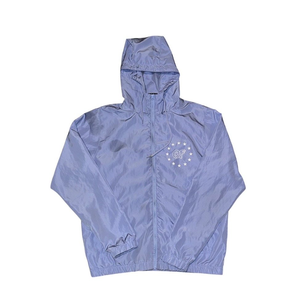 Odd Future Pastel Purple Hooded Windbreaker Jacket‎ Women Small Stars Donut Logo